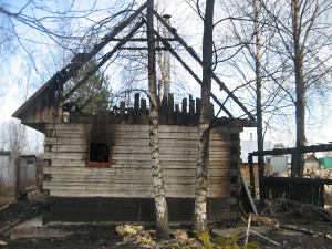 сгорел дом в Гатчине